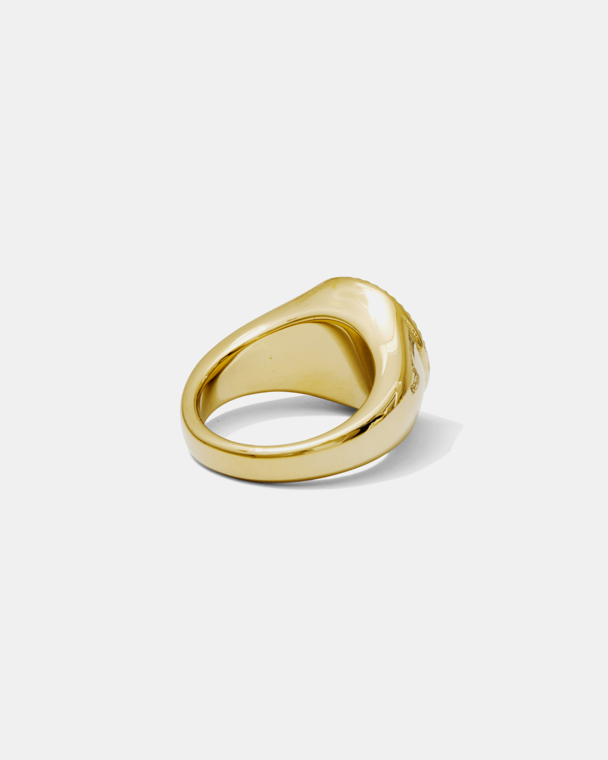 Fluted Mother of Pearl Signet Ring